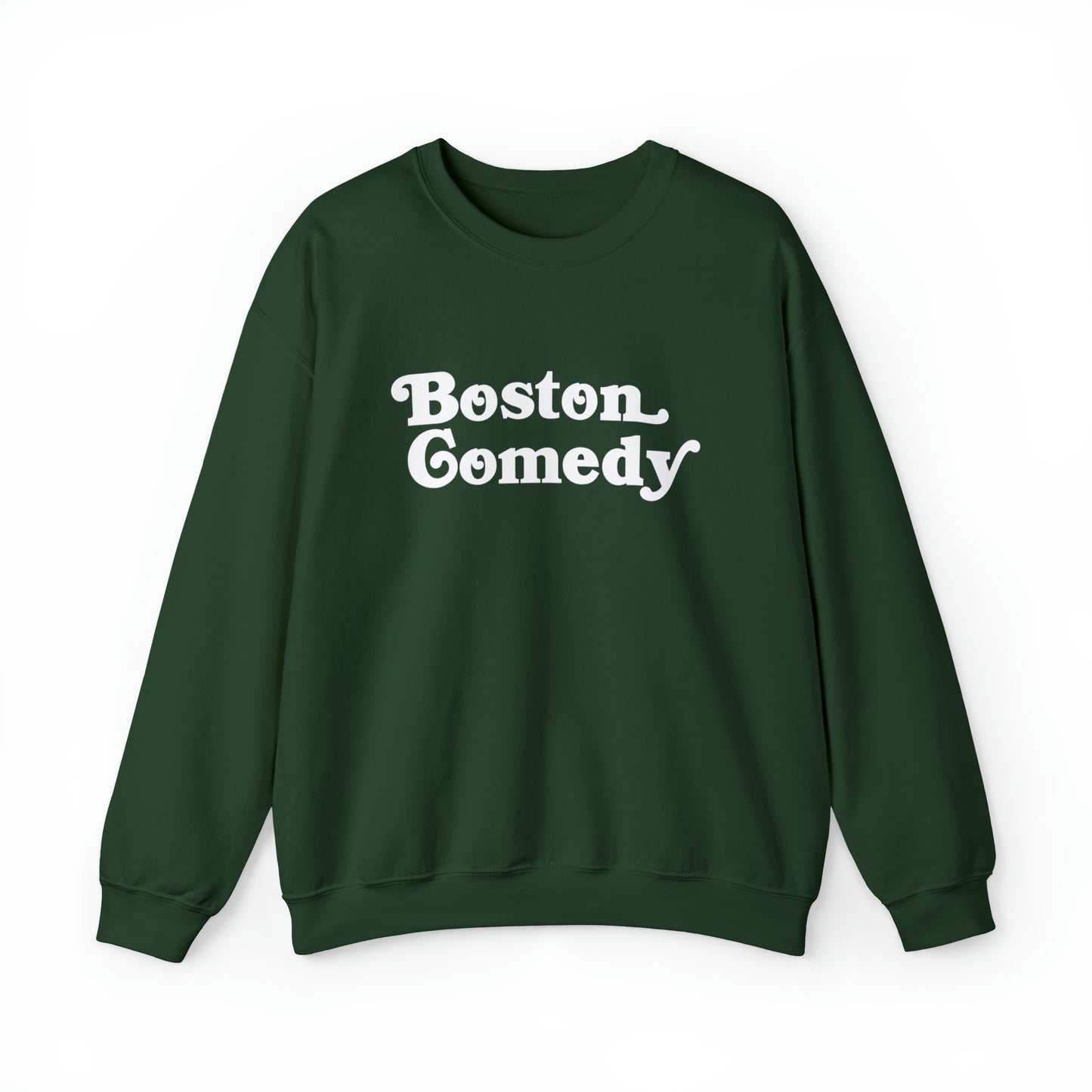 Boston Comedy Sweatshirt, Vintage Old School Font Unisex Heavy Blend™ Crewneck Sweatshirt