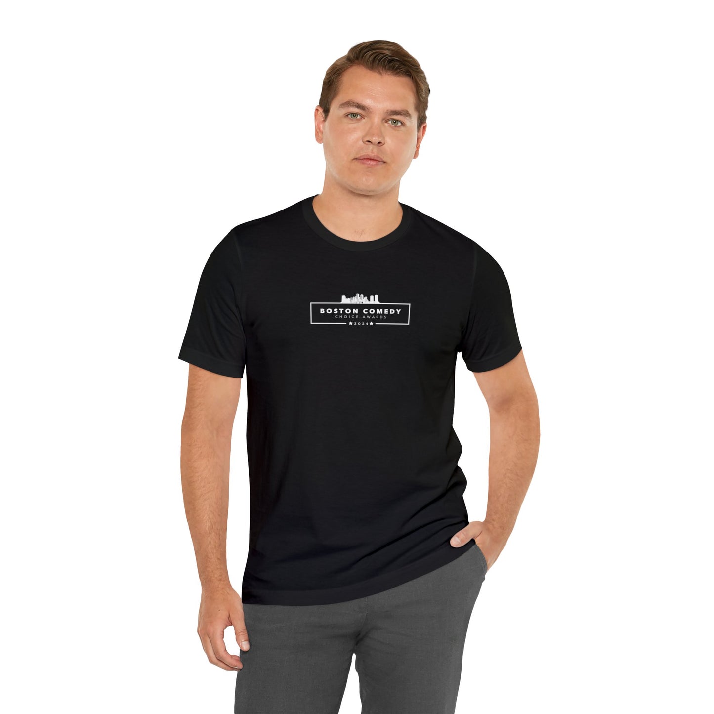 Boston Comedy Choice Awards 2024 Unisex Jersey Short Sleeve Tee