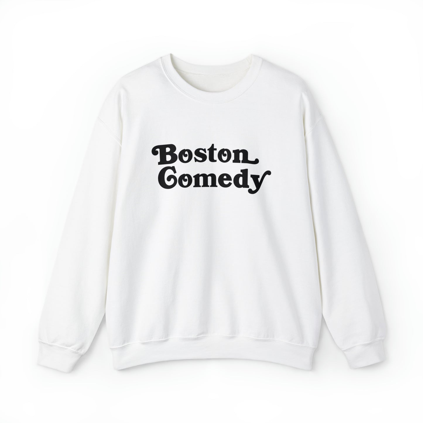 Boston Comedy Sweatshirt, Vintage Old School Font Unisex Heavy Blend™ Crewneck Sweatshirt