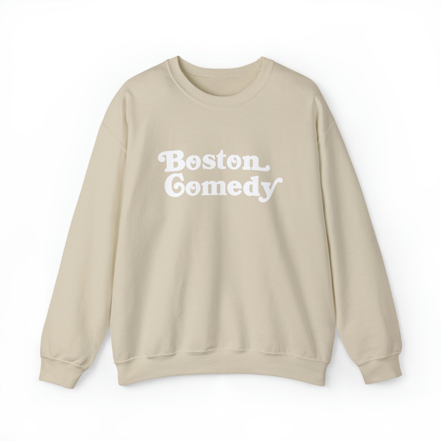 Boston Comedy Sweatshirt, Vintage Old School Font Unisex Heavy Blend™ Crewneck Sweatshirt