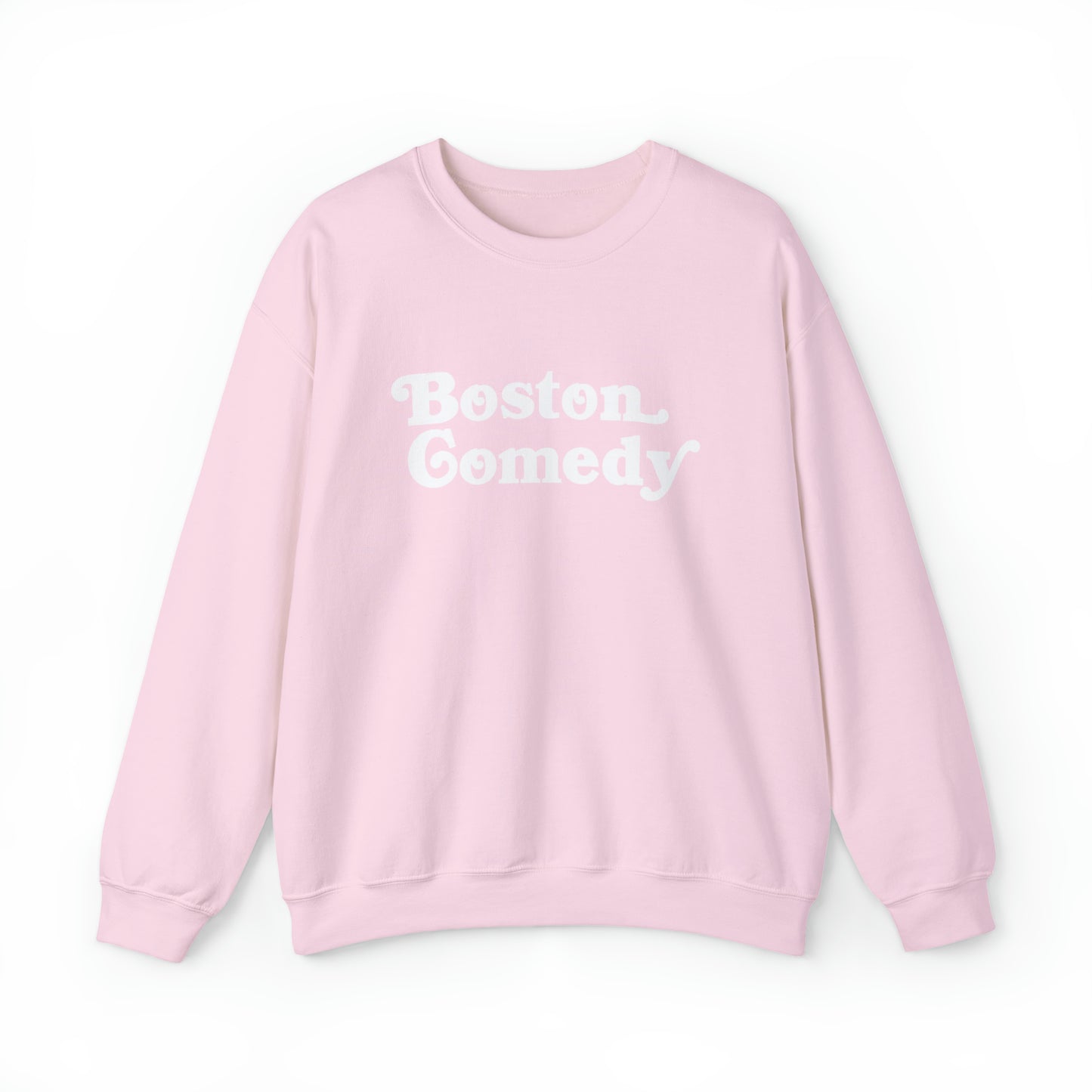 Boston Comedy Sweatshirt, Vintage Old School Font Unisex Heavy Blend™ Crewneck Sweatshirt