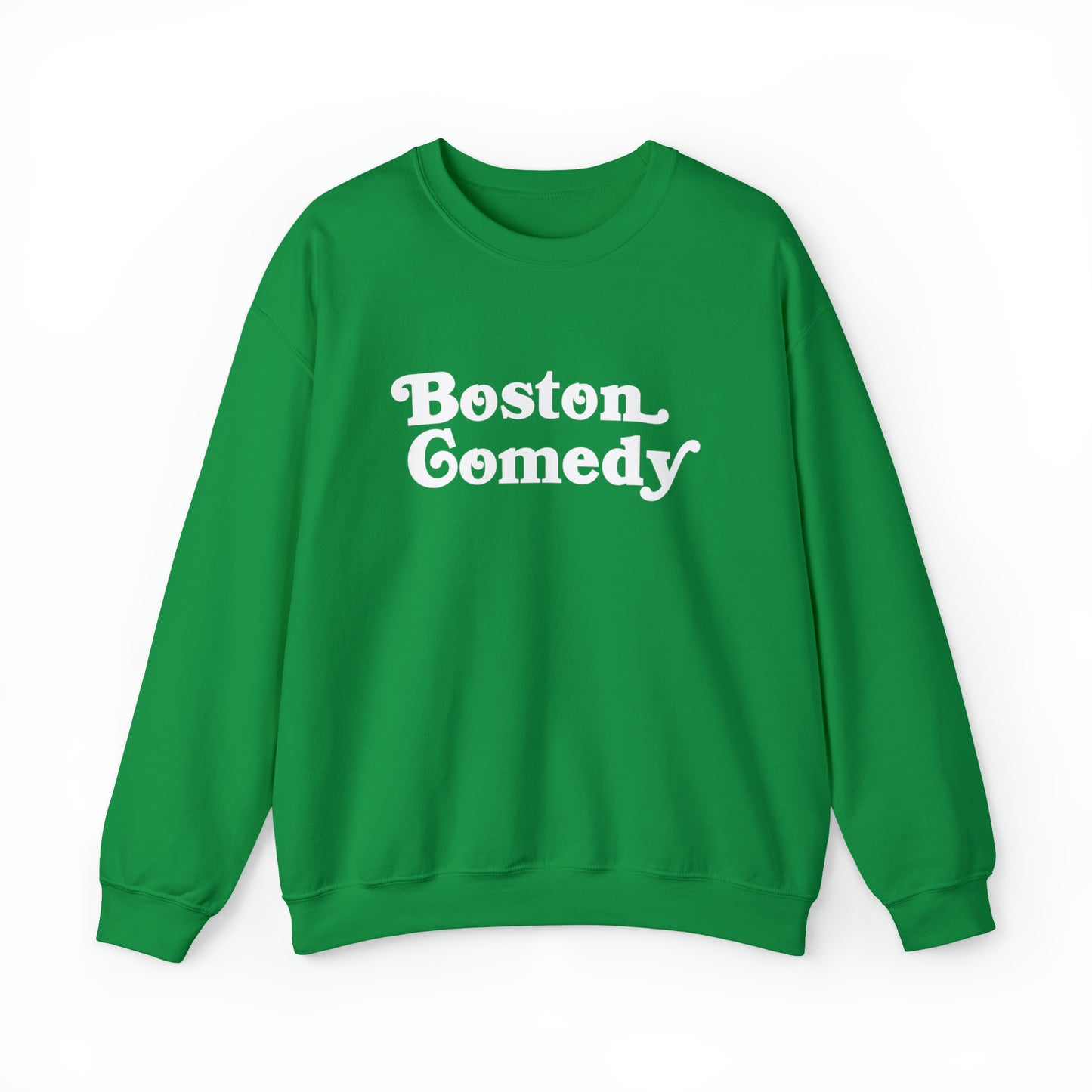 Boston Comedy Sweatshirt, Vintage Old School Font Unisex Heavy Blend™ Crewneck Sweatshirt