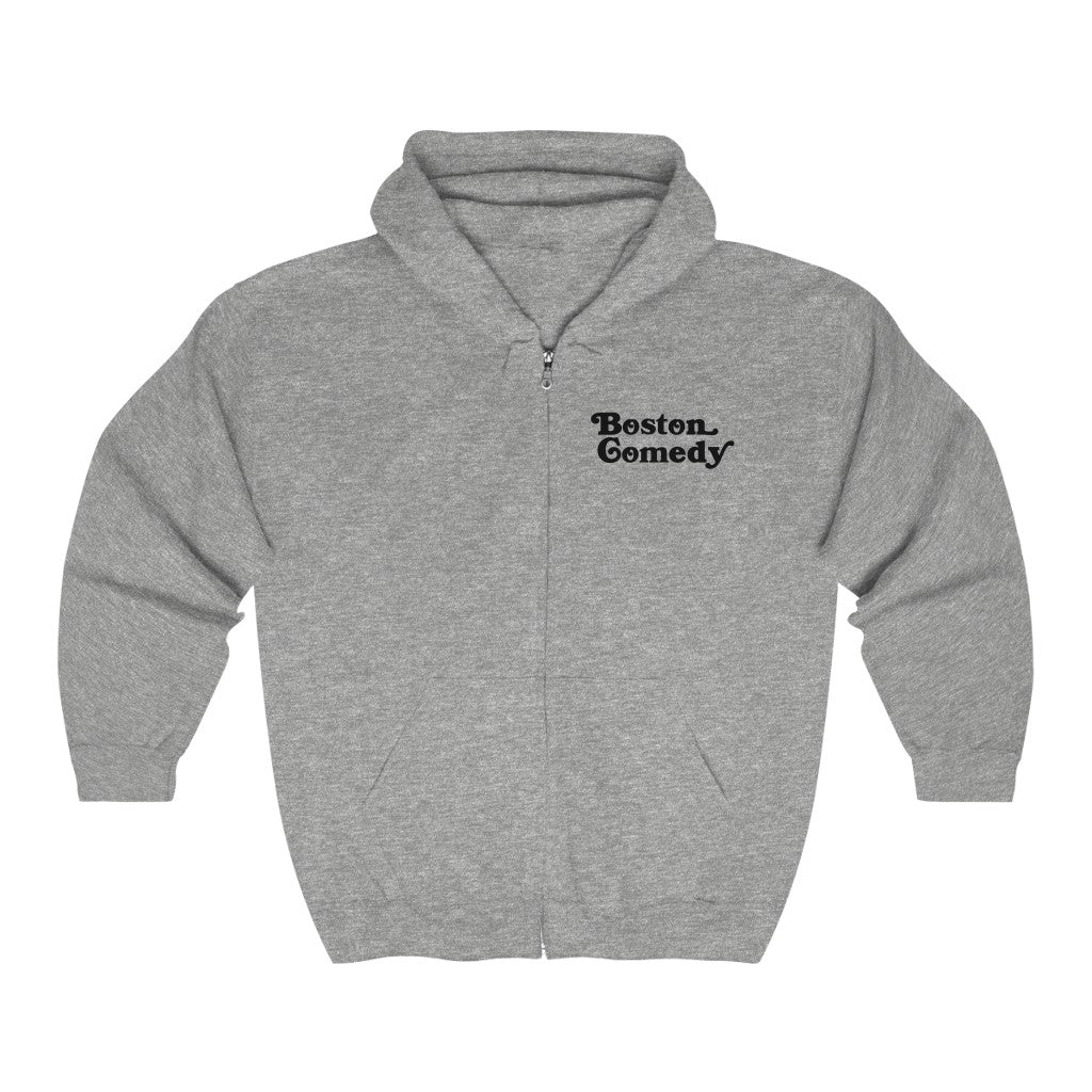 Boston Comedy Hoodie - Unisex Heavy Blend™ Full Zip Hooded Sweatshirt