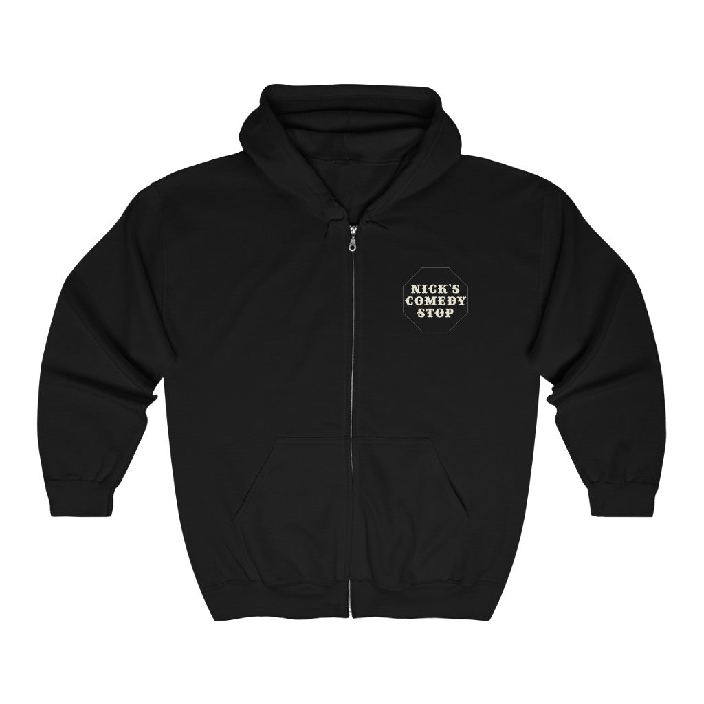 Nick's Comedy Stop Boston Comedy Club Shirt - Unisex Heavy Blend™ Full Zip Hooded Sweatshirt