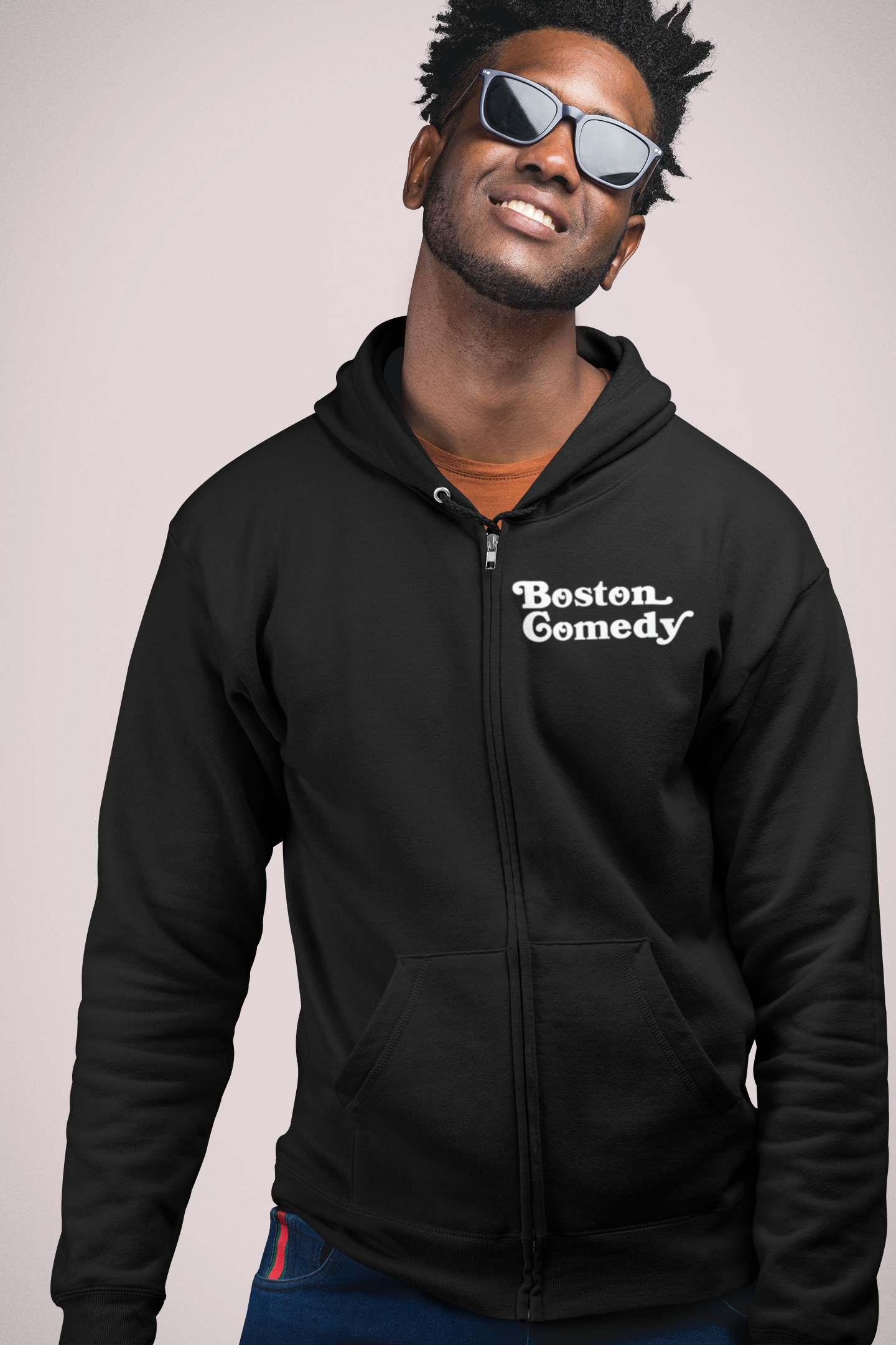 Boston Comedy Hoodie - Unisex Heavy Blend™ Full Zip Hooded Sweatshirt